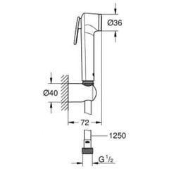 Vòi xịt lạnh + gác + dây NTempesta F 27513001
