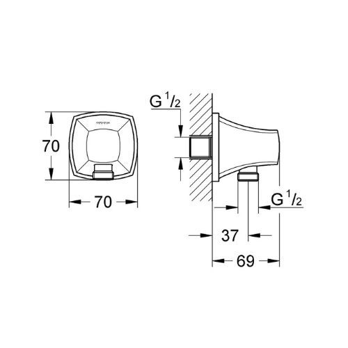 Cút nối sen Grohe 27970IG0
