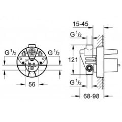 Bộ trộn âm tường 1/2