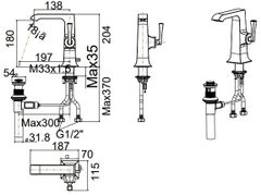 WF-1601 Vòi chậu 01 lỗ Kastello