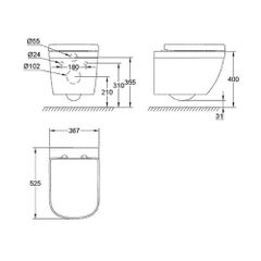 Bệt treo tường Grohe 39205000