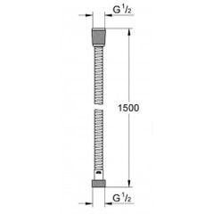 Dây sen Grohe 28143000, 1500mm