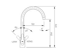 Vòi Nước Rửa Bát Nóng Lạnh Inax SFV-802S