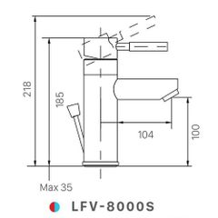 Vòi Chậu Lavabo Rửa Mặt Inax LFV-8000S Nóng Lạnh