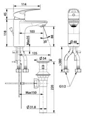 WF-0901 Vòi Rửa Lavabo American Standard Milano Nóng Lạnh