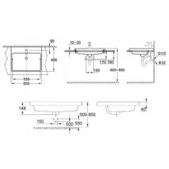 Chậu Eurocube 605x480x148mm 39311000