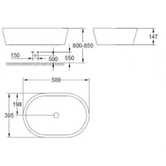 Chậu Eurocosmo 600 x 395 x 147mm 39122001