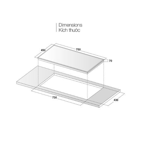 Bếp từ ba vùng nấu LCI 309 PLUS