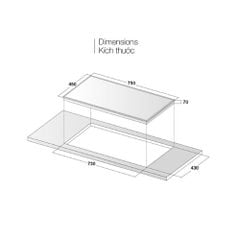 Bếp từ ba vùng nấu LCI 309 PLUS