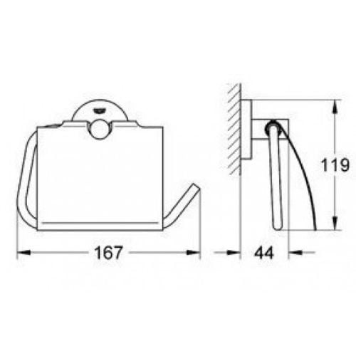 Móc treo giấy có tấm che Essentials 40367001