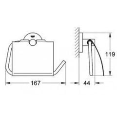 Móc treo giấy có tấm che Essentials 40367001