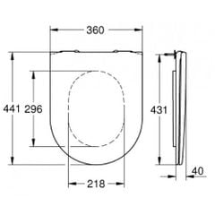 Nắp bệt đóng êm Essence 39577000