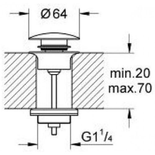 Nút nhấn chậu rửa 65807000