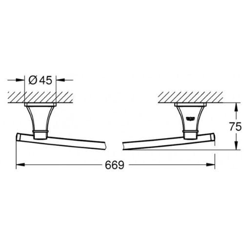 Thanh treo khăn Grohe 40629IG0