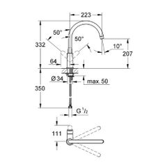 Vòi bếp nóng lạnh BauEdge 31233000
