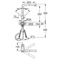 Vòi bếp nóng lạnh Minta 32168000