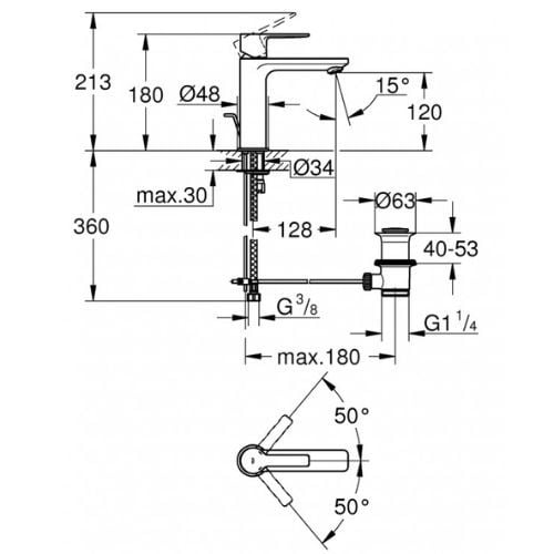 Vòi trộn nóng lạnh LineareNew S 32114001