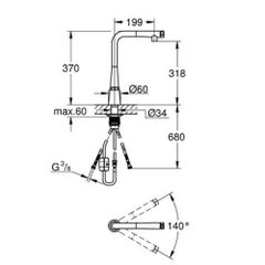 Vòi bếp nóng lạnh Zedra Smart Control 31593002
