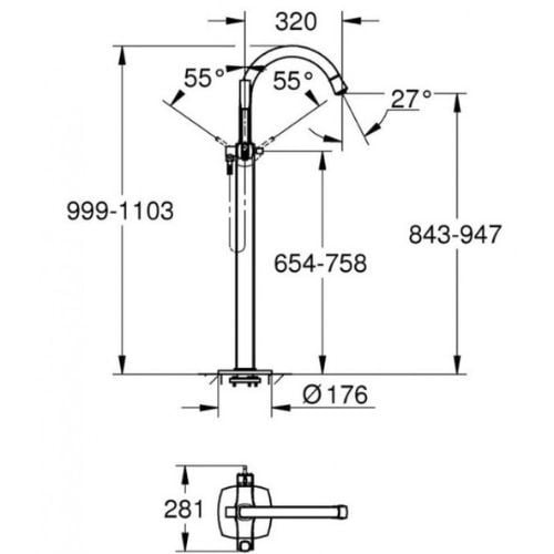Cây xả bồn tắm đứng Grandera IG0 23318IG0