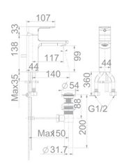 WF-1301 Vòi chậu Lavabo American Standard Acacia E Nóng Lạnh