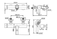 WF-3911 Vòi Sen Nóng Lạnh American Standard Active