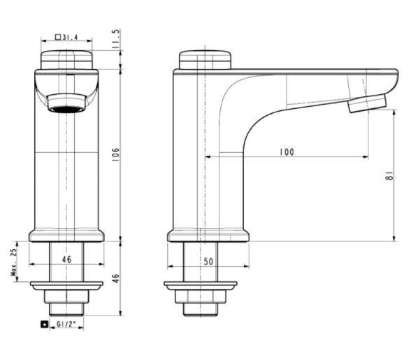 WF-T823 Vòi Chậu EasyFLO - Mạ Crom