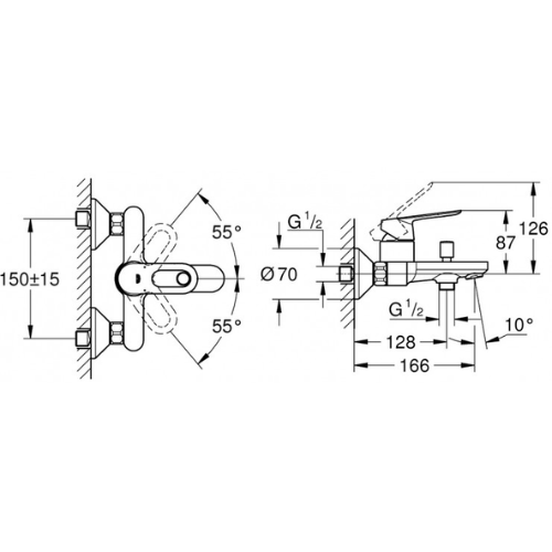 Bộ trộn nóng lạnh BauLoop 23603000