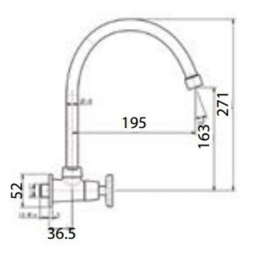 WF-T707 Vòi bếp gắn tường Winston