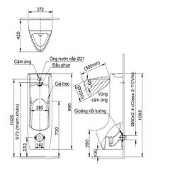 Bồn Tiểu Tự Động ASU-500V Inax