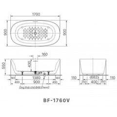 Bồn Tắm INAX BF-1760V 1.7M