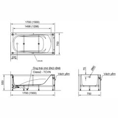 Bồn Tắm Inax FBV-1502SL & FBV-1502SR