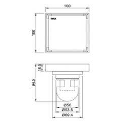 Phễu Thoát Sàn Đặt Gạch INAX FDV-10F