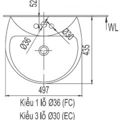 Chậu Rửa Lavabo INAX L-285V Treo Tường