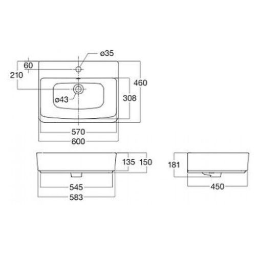 VF-0620 Chậu rửa đặt bàn Acacia E