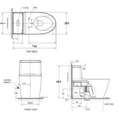 Bộ cầu American Standard Acacia Evolution VF-1808PL + nắp rửa WP-7SL1