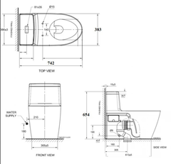 Bồn cầu điện tử American Standard VF-1808PR + Nắp rửa WP-7SR1