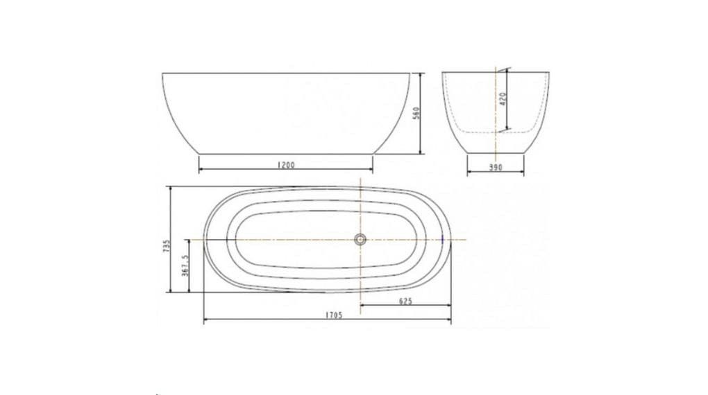BTAS9761 Bồn Tắm Đá Đặt Sàn Zenistone
