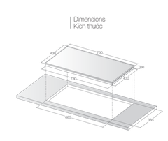 Bếp từ đôi Lorca LCI 886D