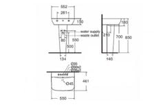 Chân chậu treo tường American Standard WP-F712