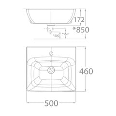 Chậu đặt nửa bàn Milano WP-F301