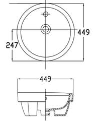 Chậu rửa đặt nửa bàn American Standard White WP-F307