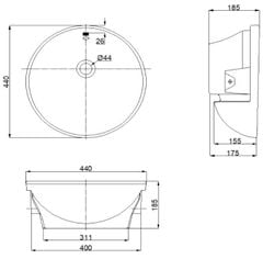 Chậu rửa đặt nửa bàn American Standard VF-0333