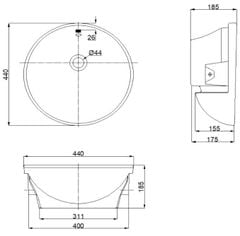 Chậu rửa đặt nửa bàn American Standard VF-0333