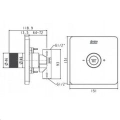 FFAS0926MB Nút Điều Chỉnh Đầu Sen American Standard EasySET Màu Đen