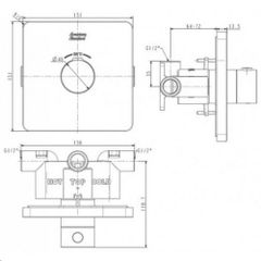 FFAS0930MB Bộ Trộn Nhiệt Độ American Standard Âm Tường EasySET Màu Đen