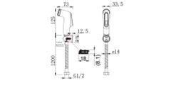 FFAS6868 Vòi Xịt Vệ Sinh Đầu Mạ Chrome