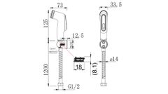 FFAS8686 Vòi Xịt Vệ Sinh Đầu Nhựa Trắng