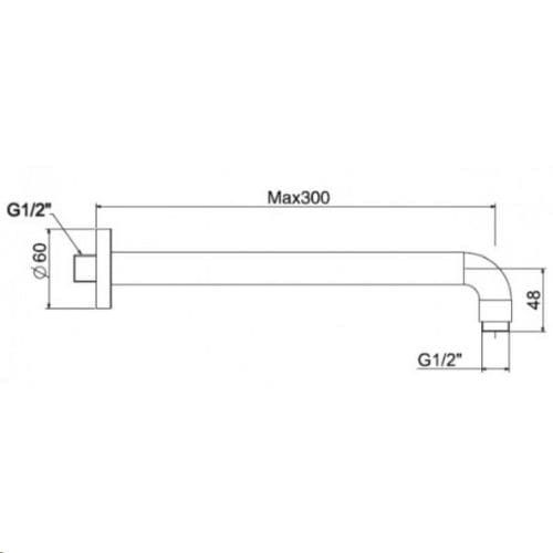 FFAS9909MB Thanh Nối Bát Sen American Standard Gắn Tường Màu Đen