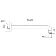 FFAS9909MB Thanh Nối Bát Sen American Standard Gắn Tường Màu Đen