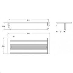 K-1395 Kệ Để Khăn Acacia E
